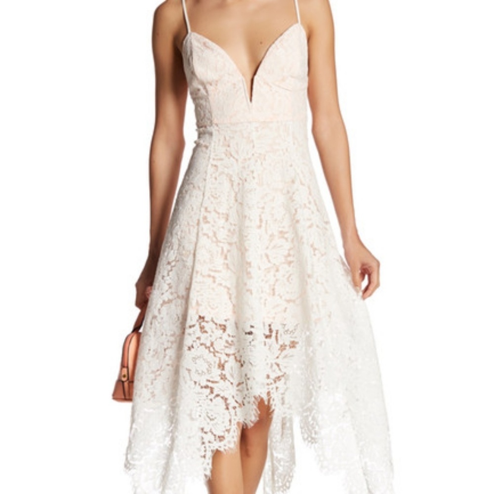 Do + Be Lace Handkerchief Dress